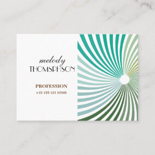 Green twirl business card