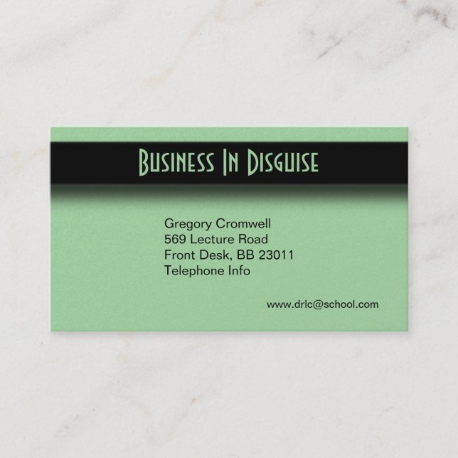 Green Two Sided Business Card (Front)
