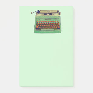 Green Typewriter Note