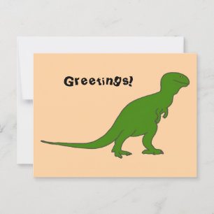 Green Tyrannosaurus Dinosaur Custom Postcards