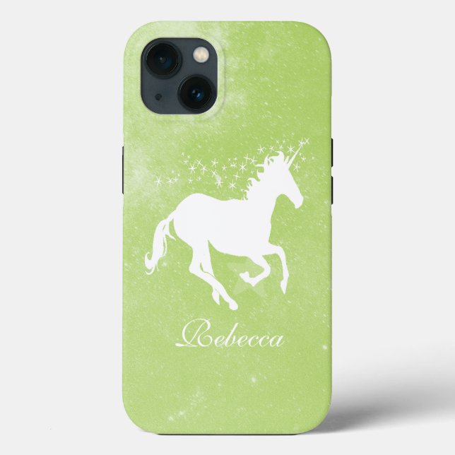 Green Unicorn Personalised Case-Mate iPhone Case (Back)