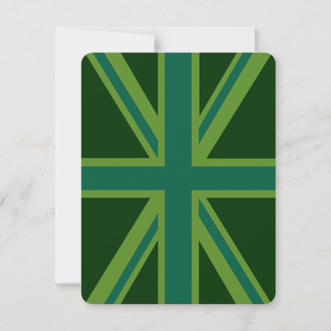 Green Union Jack Flag Decor (Front)