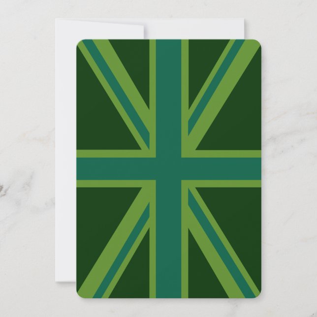 Green Union Jack Flag Decor (Front)
