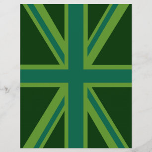 Green Union Jack Flag Decor Flyer