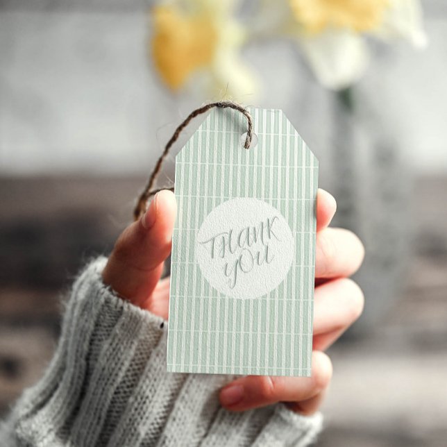 Green Unique Stripes Gift Tags (Creator Uploaded)