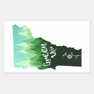 Green Up Vermont Rectangular Sticker