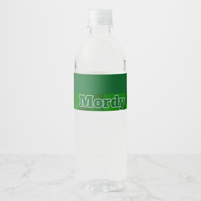 Green upsherin water bottle labels (Front)
