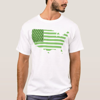 Green USA Flag T-Shirt