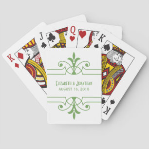 Green v2 Fancy Ornamental Playing Cards