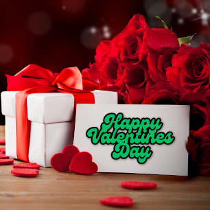 Green Valentine's Day Font EX LARGE Sticker Sheet