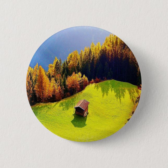 Green Valley 6 Cm Round Badge (Front)