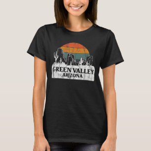 Green Valley  AZ Arizona Vintage sunset cactus mou T-Shirt