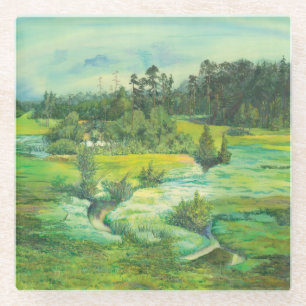 green valley glass coaster