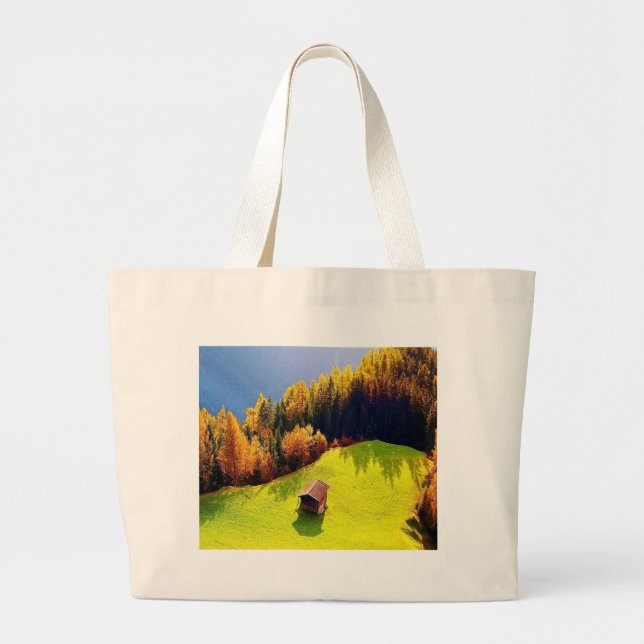 Green Valley Large Tote Bag (Front)