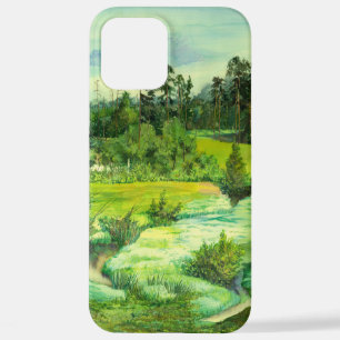green valley painting Watercolor iPhone 12 Pro Max Case