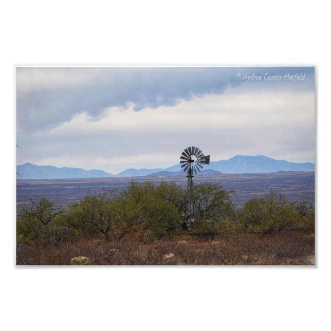 Green Valley Windmill Photo Print (Front)