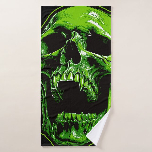 green vampire bath towel (Bath Towel)