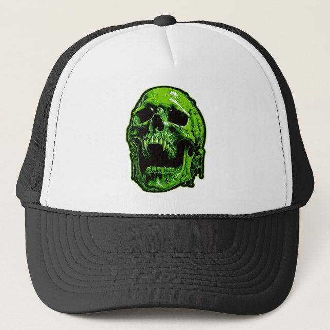 green vampire trucker hat (Front)