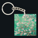 Green Van Gogh Almond Blossoms Key Ring<br><div class="desc">Soft Green Almond Blossoms by Vincent Van Gogh colour alteration copyright 2sweet4wordsDesigns/ PureVintage Love Soft Green Almond Blossoms for an artistic touch to Personal Style, Wedding Party, Baby Shower, Office gifts or Spring Party: Celebrate your special occasions with the enchanting beauty of Vincent Van Gogh's Almond Blossoms. Our Soft Green...</div>