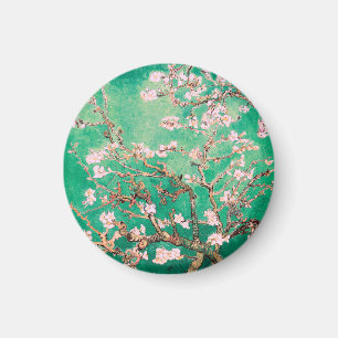 Green Van Gogh Almond Blossoms Magnet