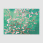 Green Van Gogh Almond Blossoms Tissue Paper<br><div class="desc">Vincent Van Gogh Almond Blossoms : Lavender Artist: Vincent Van Gogh Title: Almond Blossoms Altered by 2sweet4wordsDesigns / PureVintageLove wrapping paper,  gift wrap,  gift wrap paper,  tissue paper,  elegant,  impressionism,  Vincent Van Gogh,  Van Gogh,  Almond Blossoms,  flowers,  floral, </div>