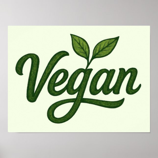 Green Vegan Poster (Front)