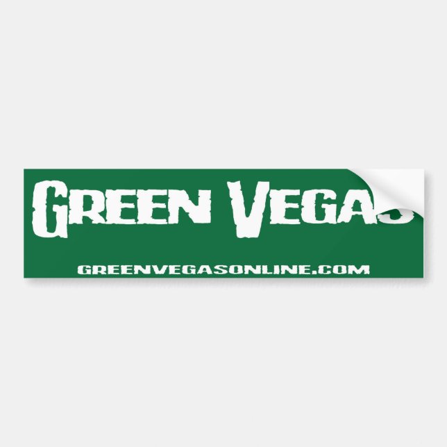 Green Vegas Bumper Sticker (Front)