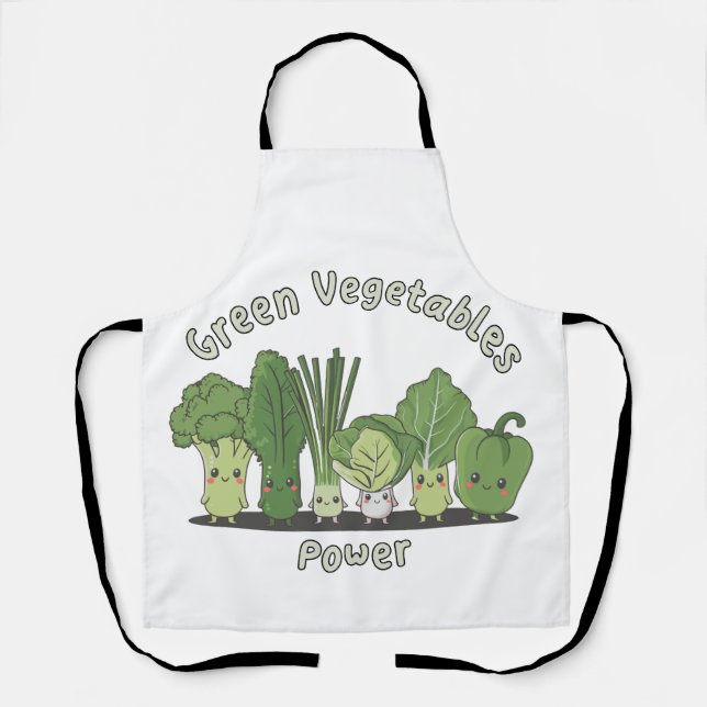 Green Vegetables Power Apron (Front)