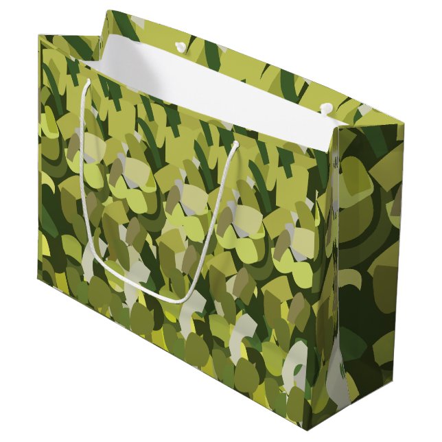 Green Vegetables Veggies Large Gift Bag (Front Angled)