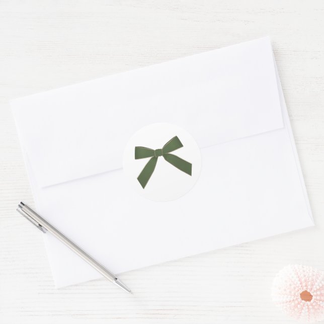 Green Velvet Bow Christmas Envelope Seal (Envelope)