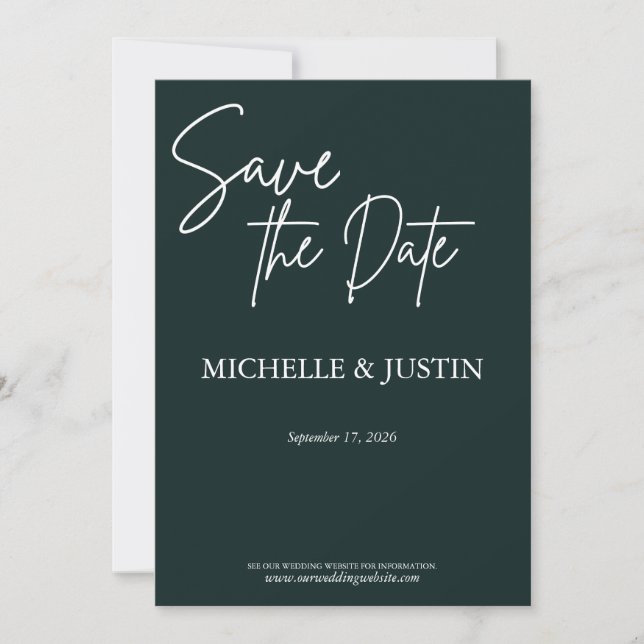 Green Verdigris  Save The Date (Front)