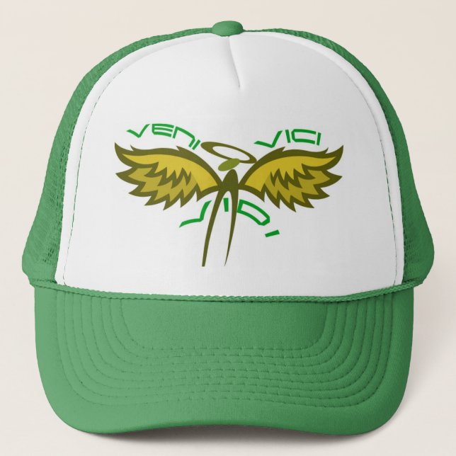 Green Version of Veni Vidi Vici Trucker Hat (Front)