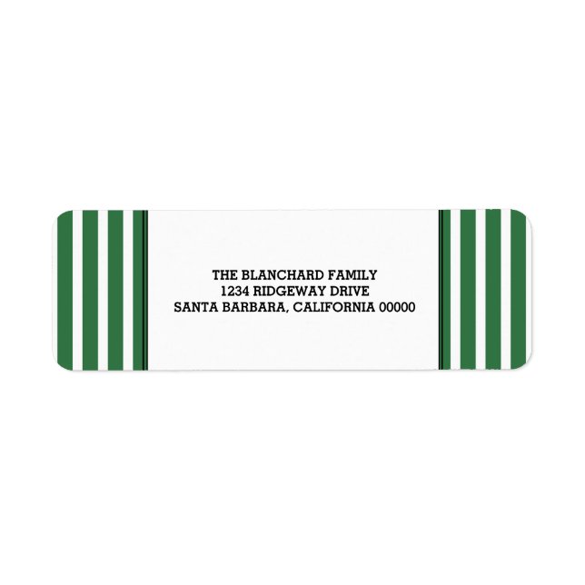 Green Vertical Festive Stripes Holiday (Front)