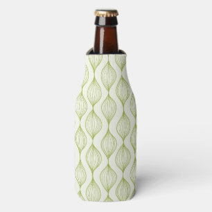 Green vertical ogee pattern background bottle cooler