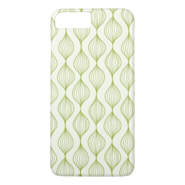 Green vertical ogee pattern background Case-Mate iPhone case (Back)