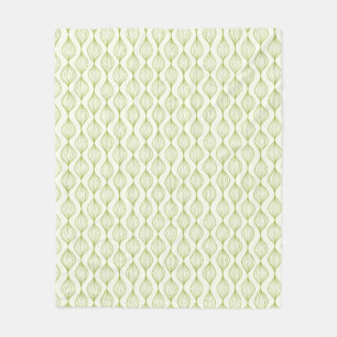Green vertical ogee pattern background fleece blanket