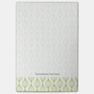 Green vertical ogee pattern background post-it notes