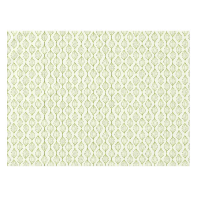 Green vertical ogee pattern background tablecloth (Front (Horizontal))