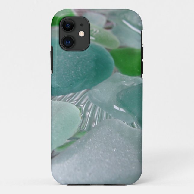Green Vibrations Green Sea Glass Case-Mate iPhone Case (Back)
