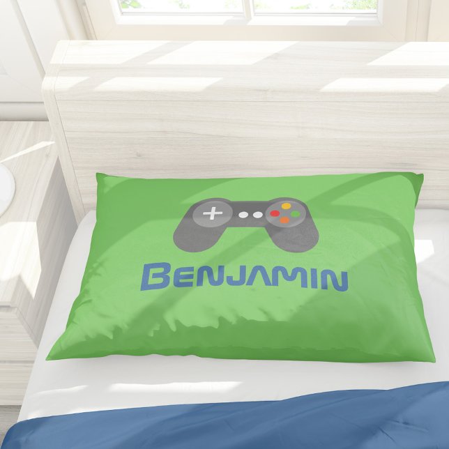 Green Video Game Controller Pillowcase (Creator Uploaded)