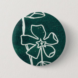 "Green Vinca" Floral Button