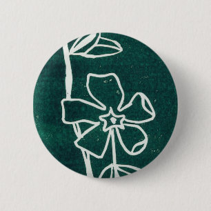 "Green Vinca" Floral Button
