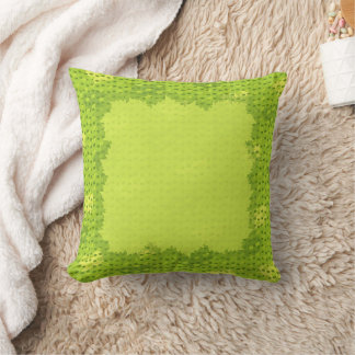 Green Vine Leaves Throw Pillow