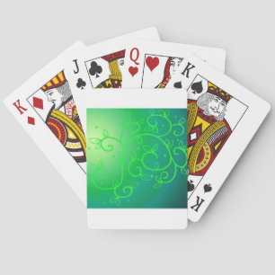 Green Vines Irish Luck Ireland Plant Flowers Art Playing Cards