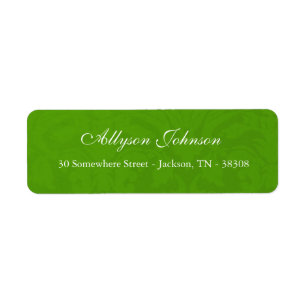 Green Vintage Background Return Address Labels