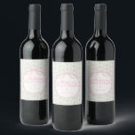 Green Vintage Fancy Floral Baptism Favors Wine Label<br><div class="desc">A charming blend of vintage elegance and playful femininity, this party decor collection features soft preppy florals paired with delicate coquette bows. Designed to feel timeless yet fresh, each piece brings a sweet, polished touch to your celebration. ★ Let me help you plan your next party! ★ If you need...</div>