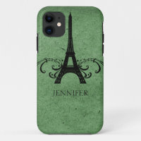 Green Vintage French Flourish