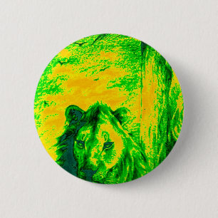 Green Vintage Lion simba Hakunamatata Simba Marara 6 Cm Round Badge