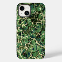 Green Vintage Marbled Paper