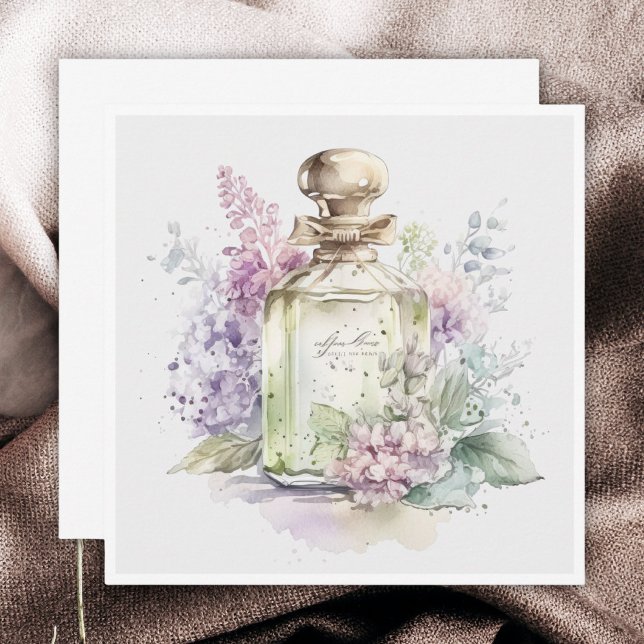 Green Vintage Perfume Bottle Flat Card (Creator Uploaded)